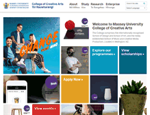 Tablet Screenshot of creative.massey.ac.nz