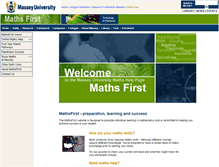 Tablet Screenshot of mathsfirst.massey.ac.nz